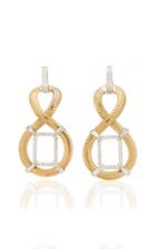Nikos Koulis Feelings Figure Eight Loop Square Drop Earrings