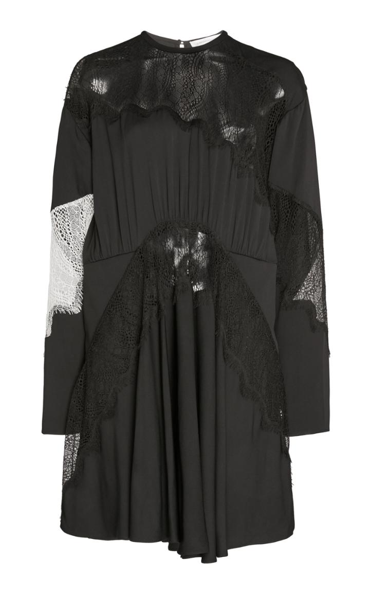 Christopher Esber Long Sleeve Lace Mini Dress