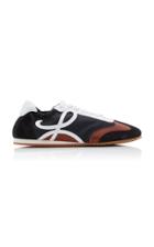 Loewe Shell Leather And Suede Sneakers