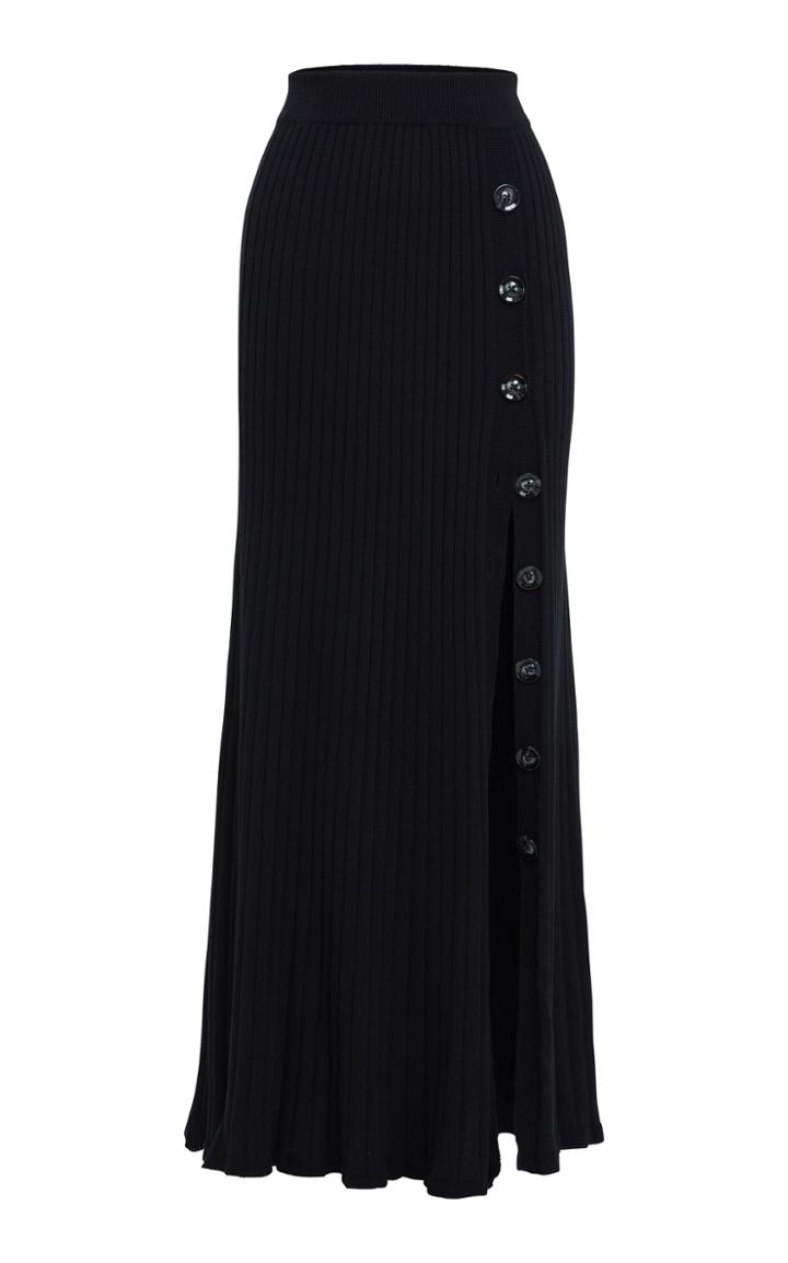 Moda Operandi Anna Quan Hettie Cotton Ribbed-knit Maxi Skirt
