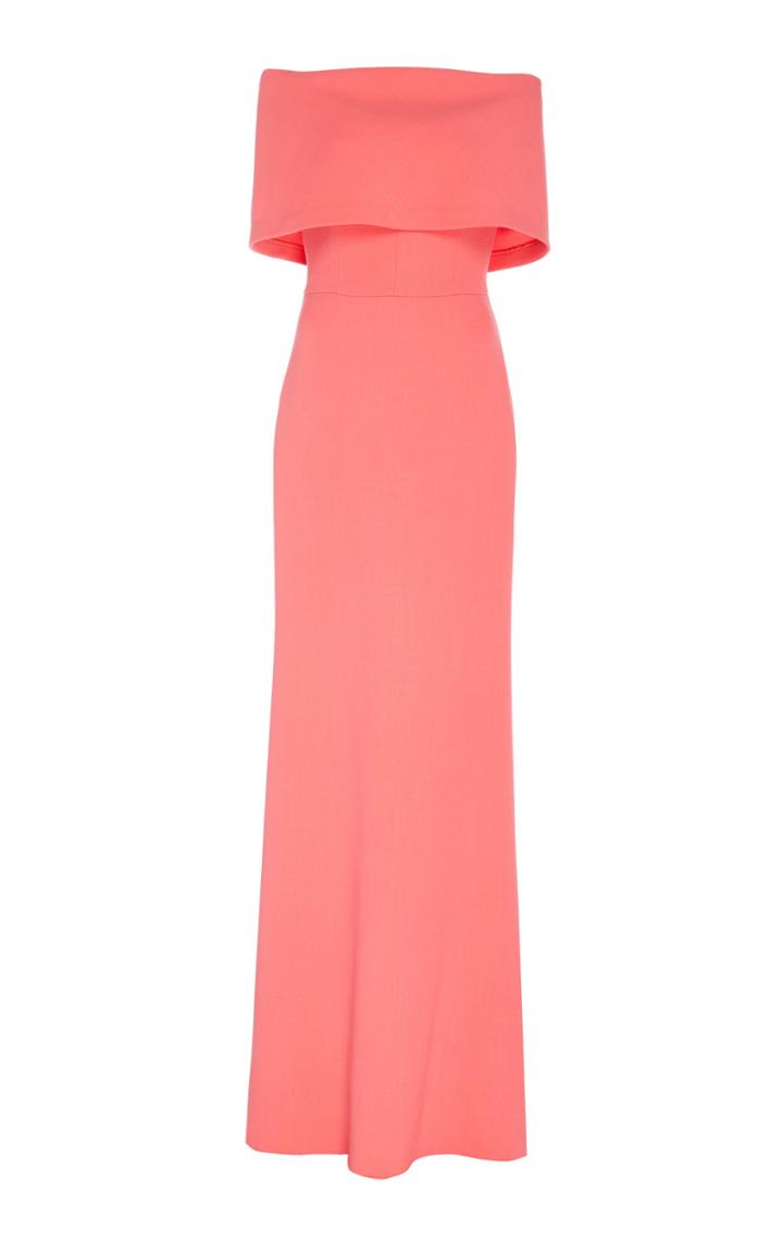 Moda Operandi Lela Rose Off-the-shoulder Crepe Gown Size: 0