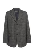 Marni Checked Oversized Three Button Blazer