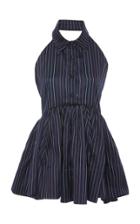 Rosie Assoulin Open-back Peplum Cotton-poplin Mini Dress
