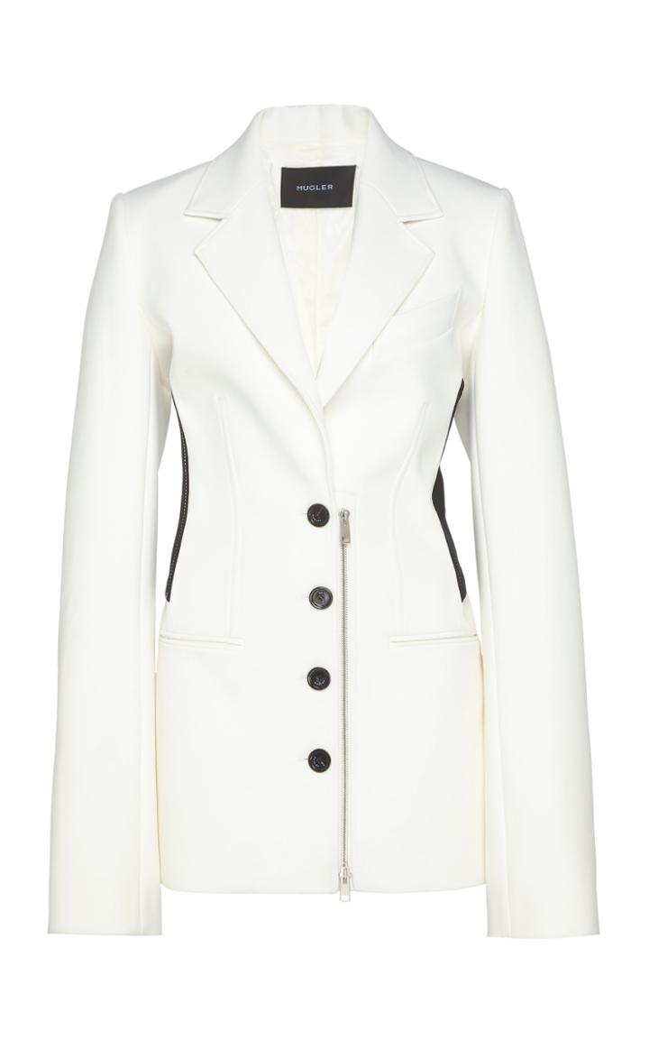 Mugler Paneled Crepe Blazer