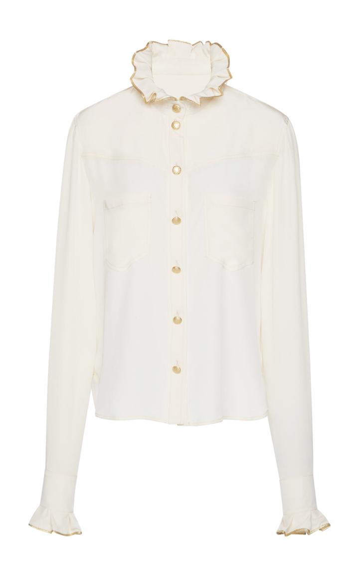 Philosophy Di Lorenzo Serafini Ruffle Button Up Blouse