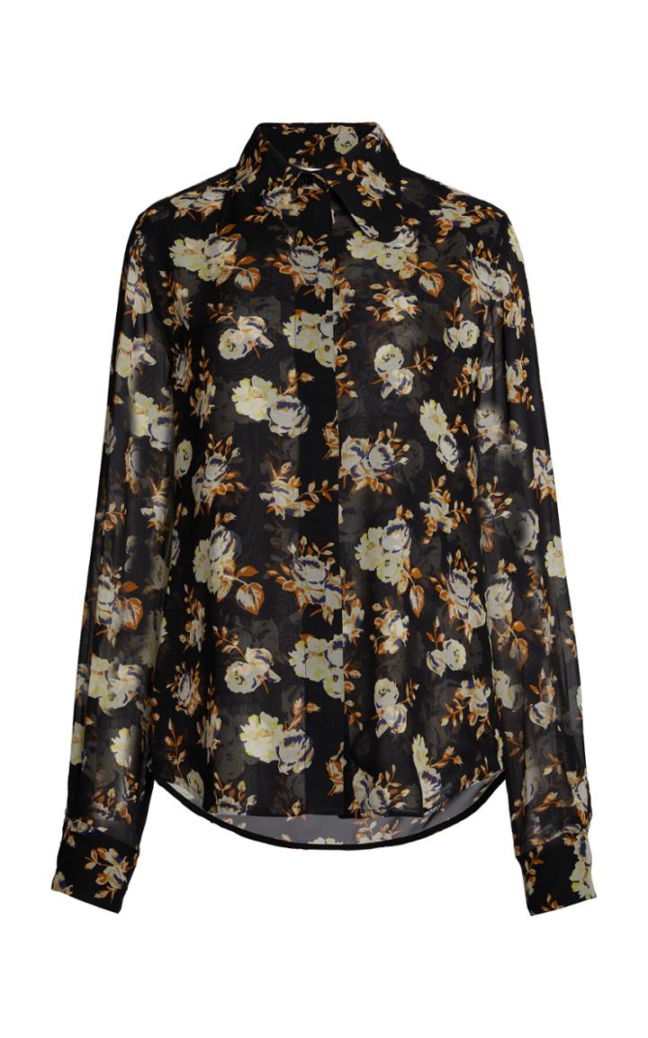 Moda Operandi Victoria Beckham Floral-print Silk Blouse