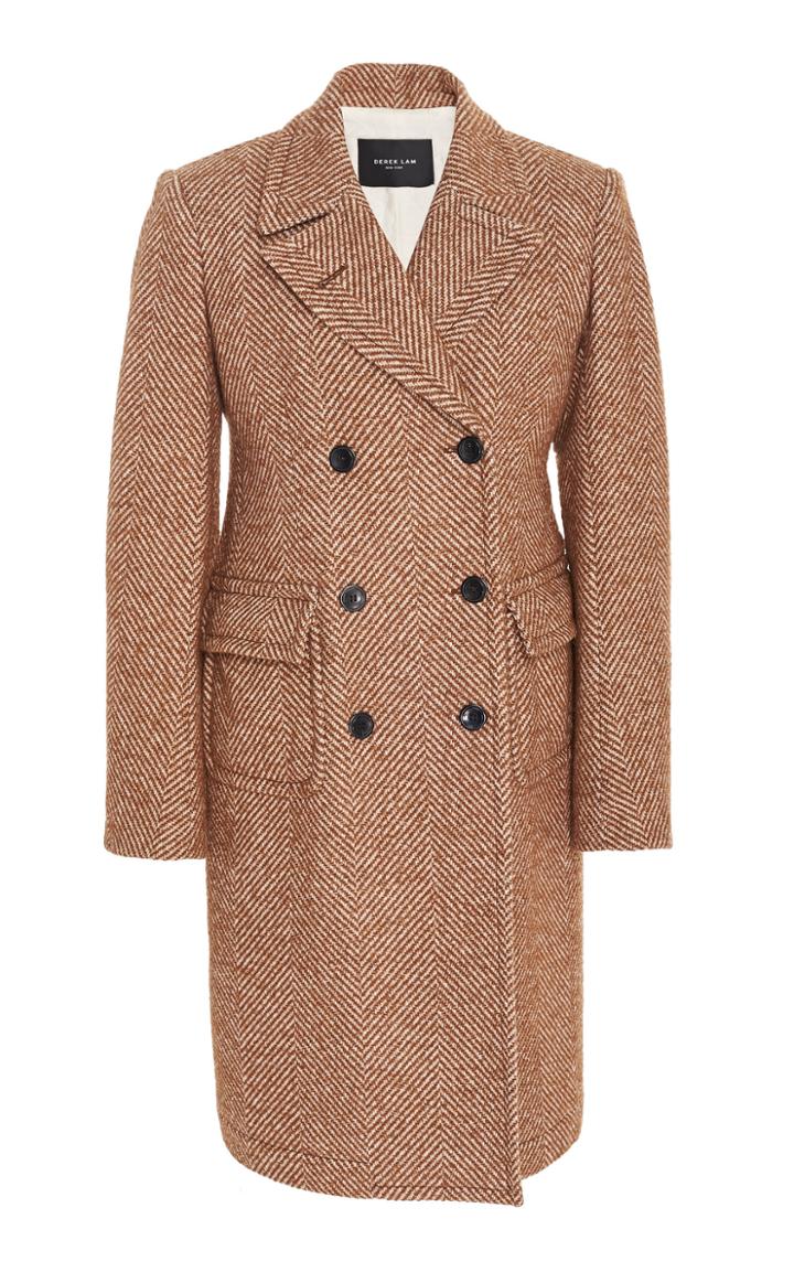 Derek Lam Collared Double-breasted Tweed Coat