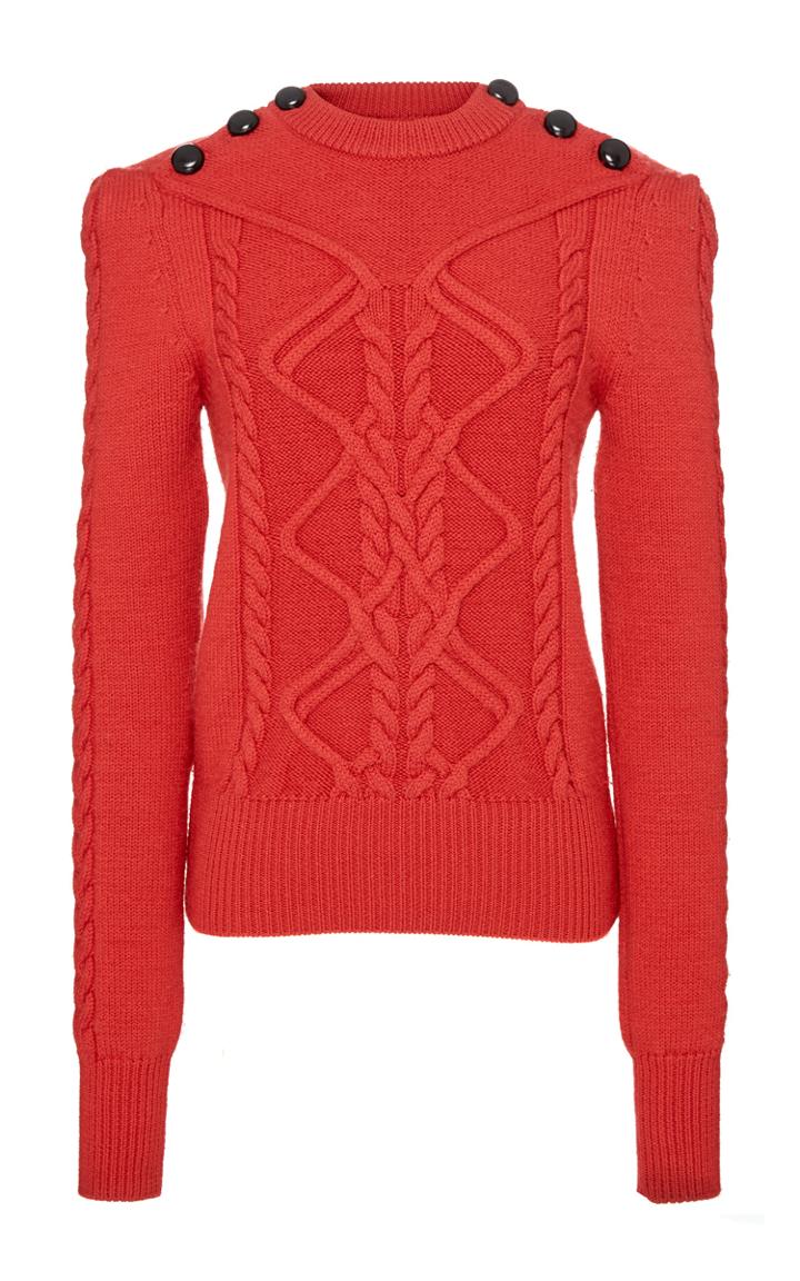 Isabel Marant Red Zermatt Knit Dustin Pullover