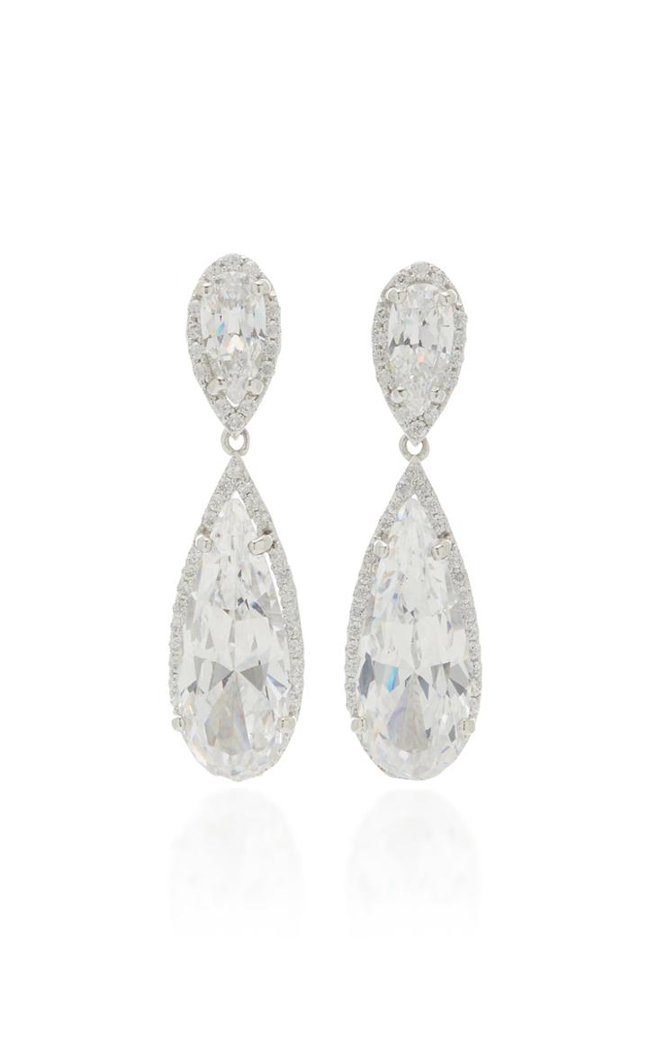 Anabela Chan Mini Papillon 18k White Gold Vermeil Diamond Earrings