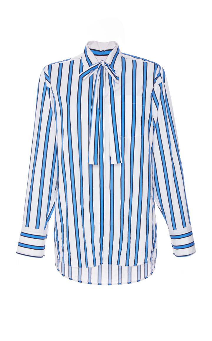 Msgm Summery Stripes Oversized Shirt