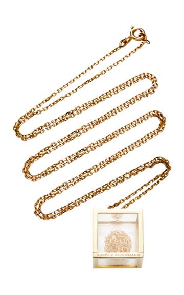 Aurlie Bidermann Amazone Box Pendant With Ball Of Gold Threads Necklace