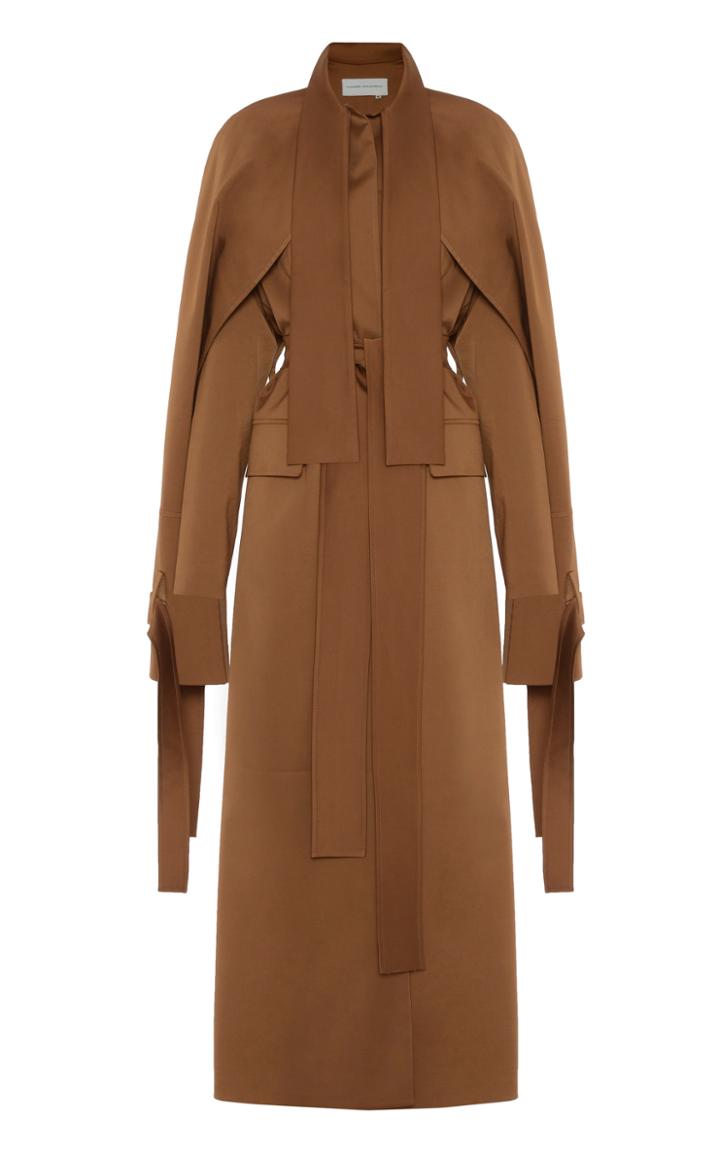 Aleksandre Akhalkatsishvili Double Sleeve Draped Scarf Trench