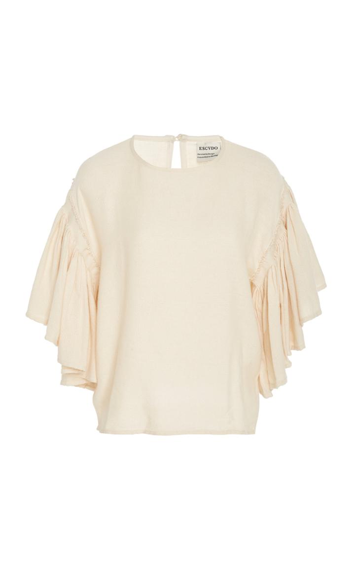 Escvdo Tanay Ruffle Sleeve Blouse