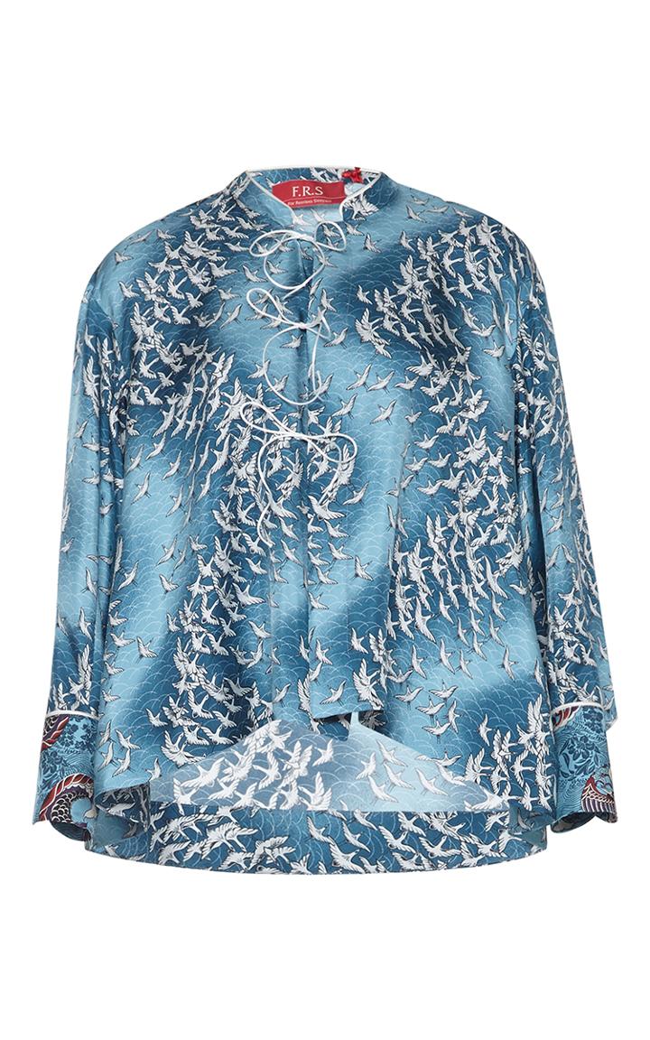 For Restless Sleepers Estia Printed Silk Top