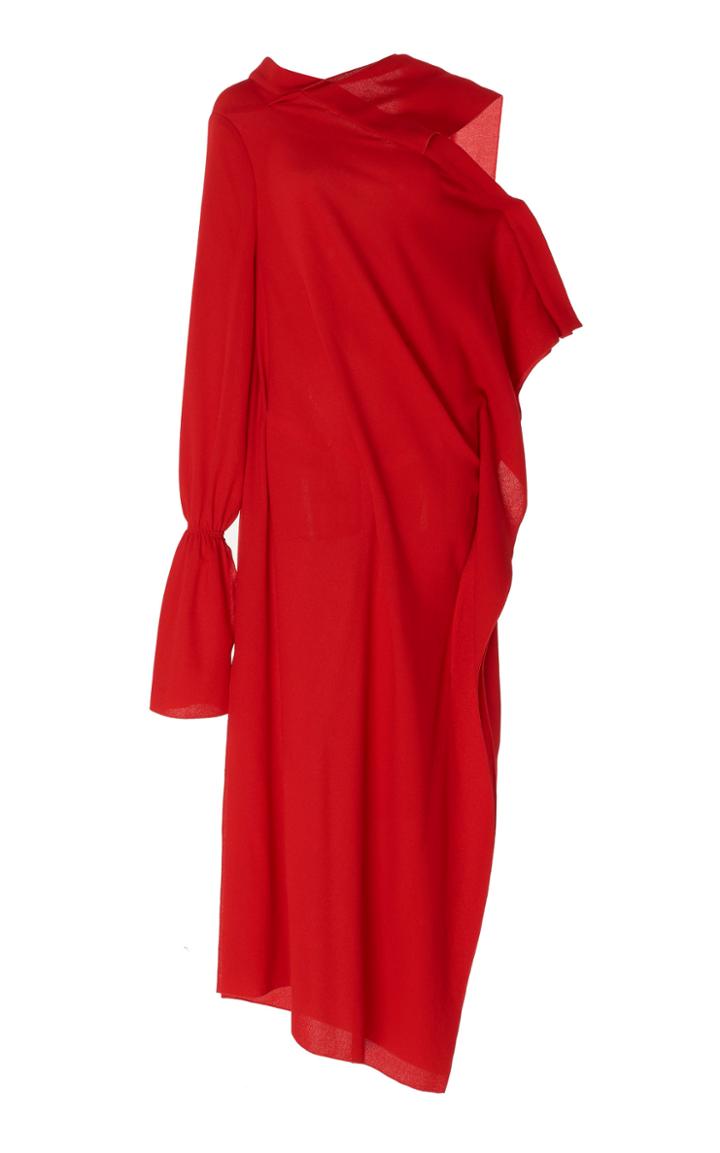 Roland Mouret Carmel Wool Crepe Midi Dress