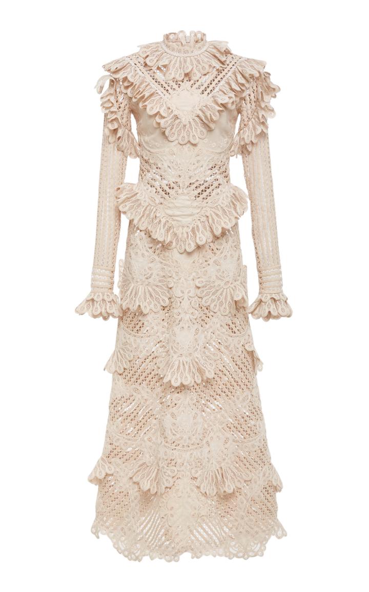 Zimmermann Unbridled Battenberg Midi Dress