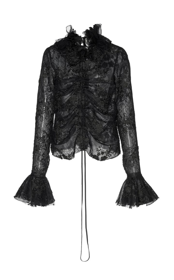 Giuseppe Di Morabito Lace Ruffled Top