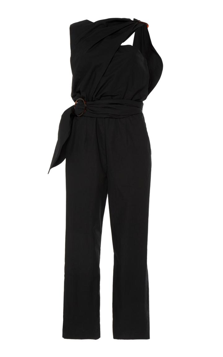 Isa Arfen Washed Poplin Asymmetric Jumpsuit