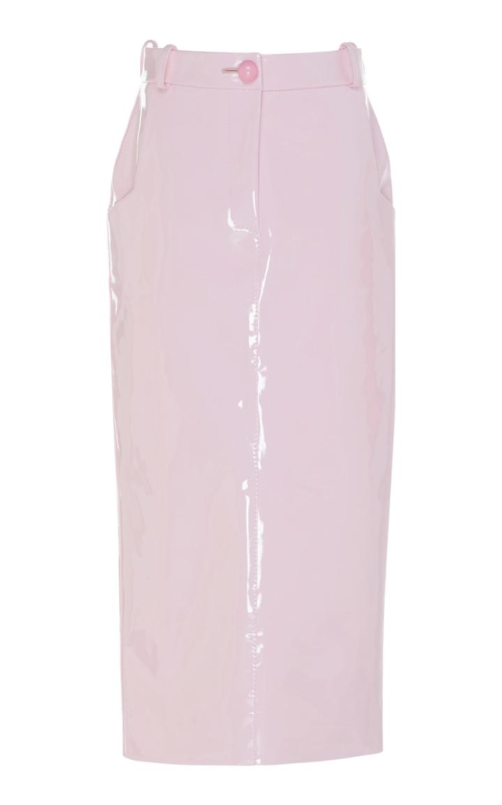 Rowen Rose Iconic Vinyl Pencil Skirt