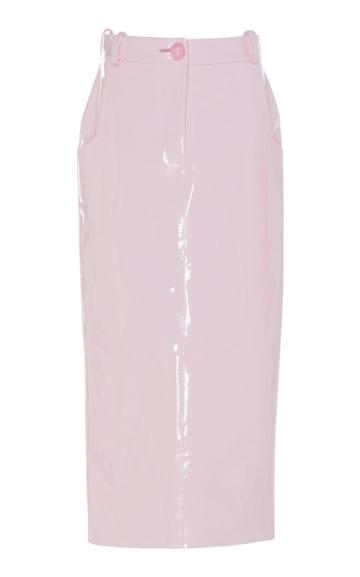 Rowen Rose Iconic Vinyl Pencil Skirt