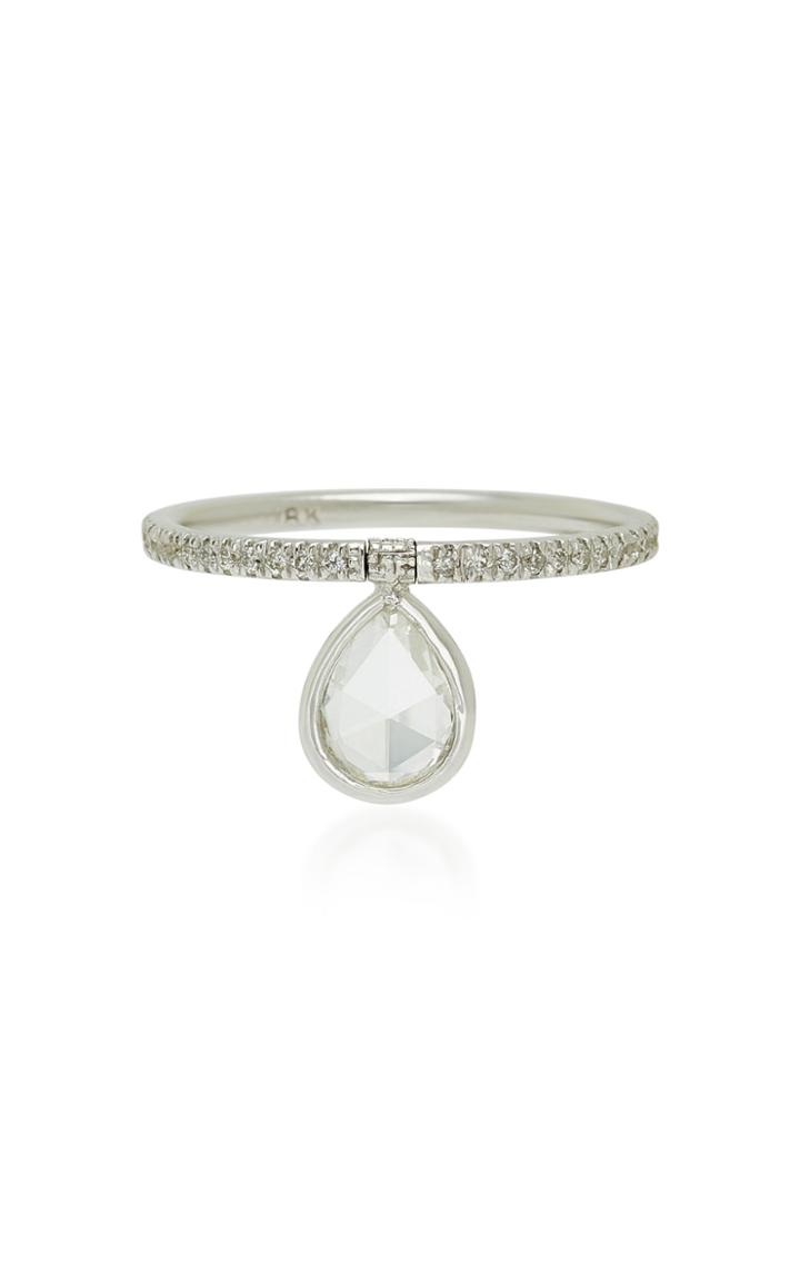 Nina Runsdorf Diamond And 18k White Gold Mini Flip Ring