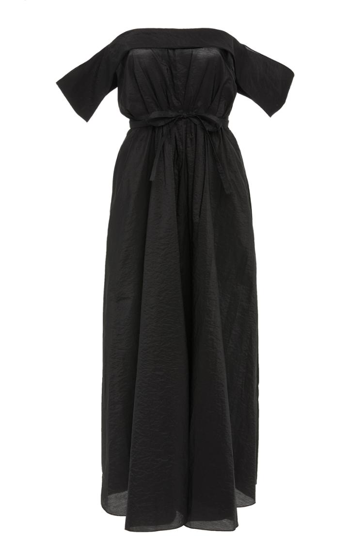 Brock Collection M'o Exclusive Oliviera Off-the-shoulder Cotton-blend Dress