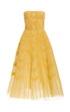 Moda Operandi J. Mendel Glitter-embellished Tulle Midi Dress