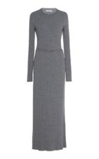 Gabriela Hearst Luisa Belted Ribbed-knit Wool-blend Maxi Dress