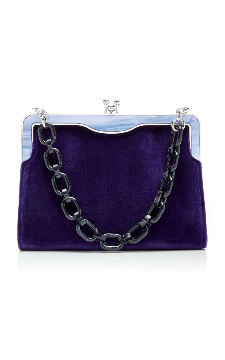 Edie Parker Slim Aliza Velvet Bag