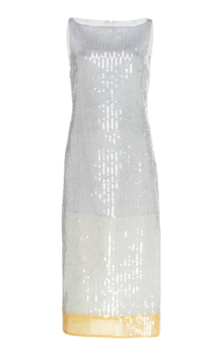 Moda Operandi Akris Sequin-embellished Sheath Midi Dress Size: 2