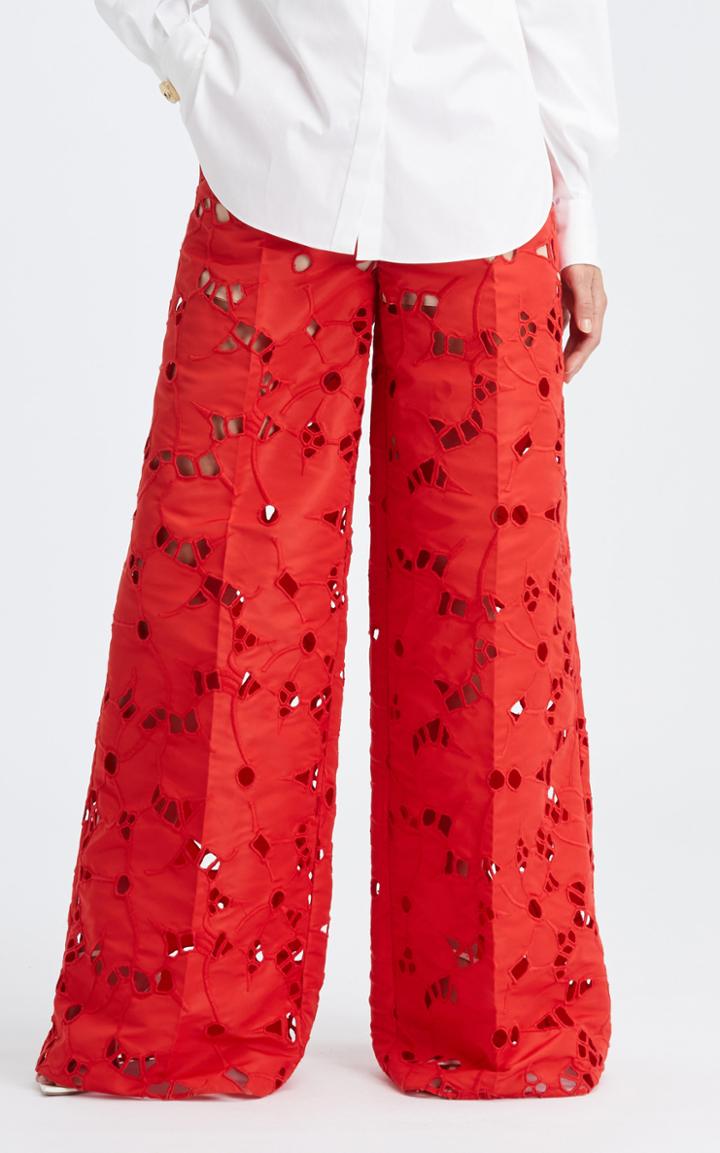 Moda Operandi Oscar De La Renta High-rise Cutout Wide-leg Pant