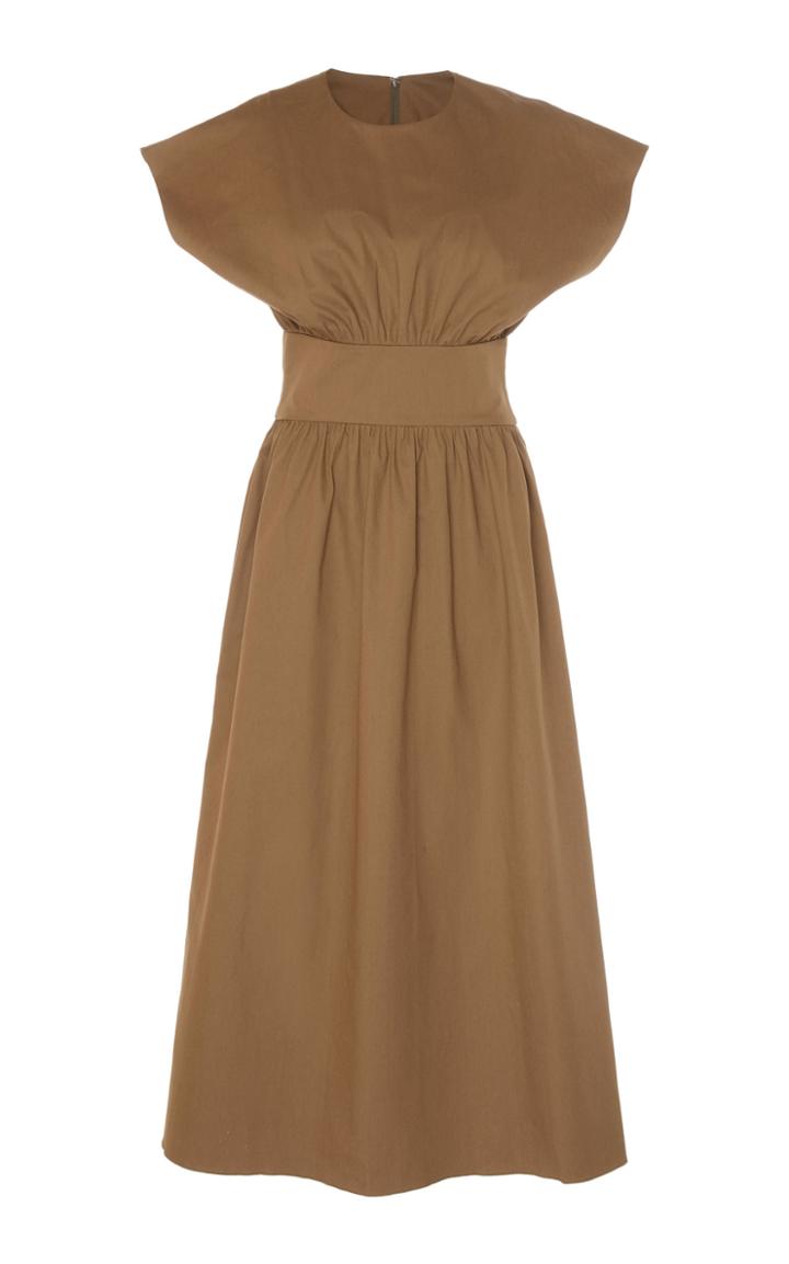 Moda Operandi Deitas Albertina Ruched Cotton Dress Size: 36