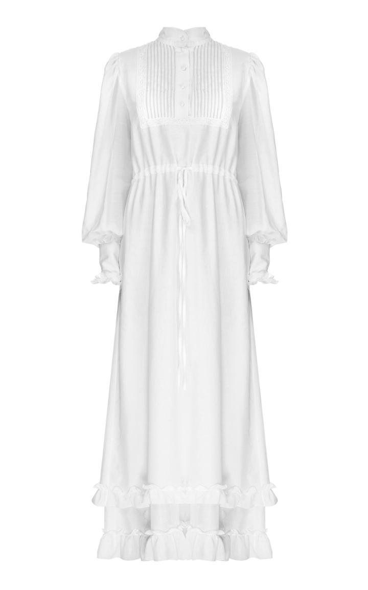 Flow The Label Pleated Bib Drawstring Dress