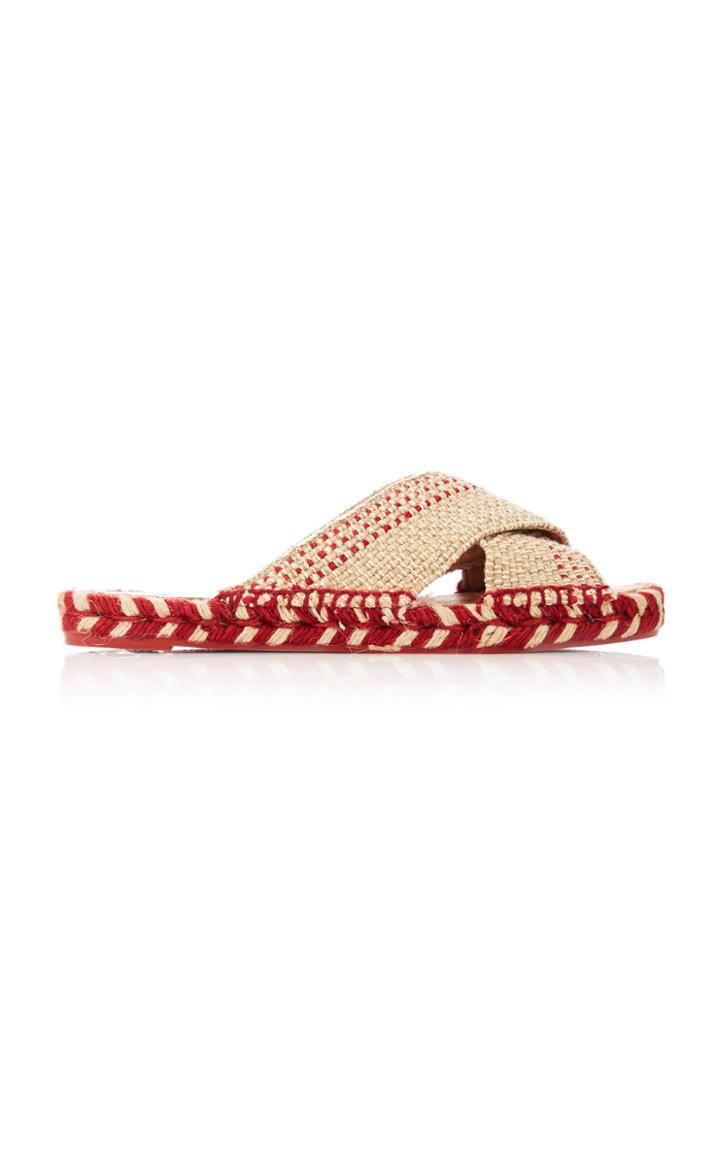 Castaer Paola Two-tone Raffia Slides