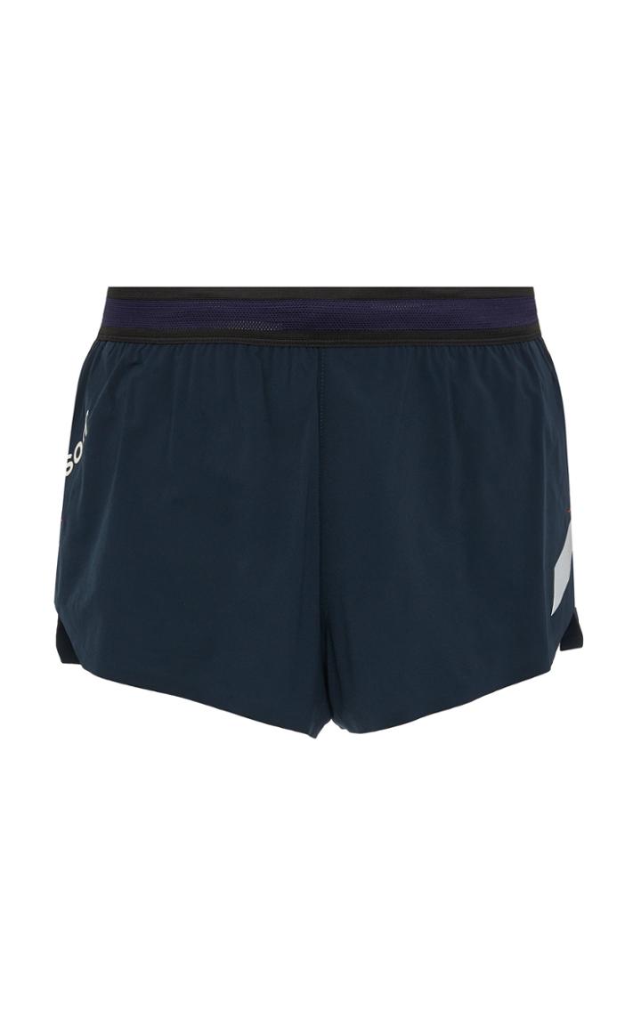 Soar Running Striped Stretch-shell Running Shorts