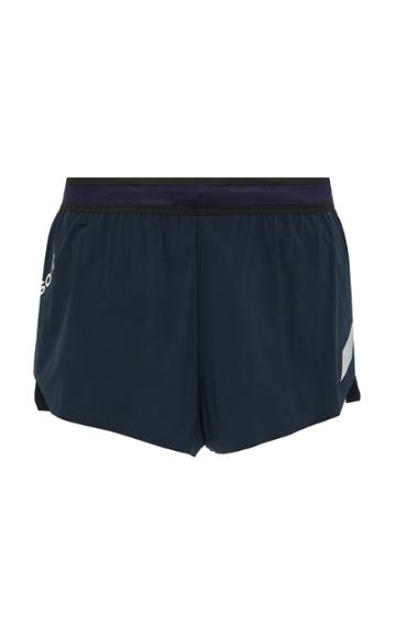 Soar Running Striped Stretch-shell Running Shorts