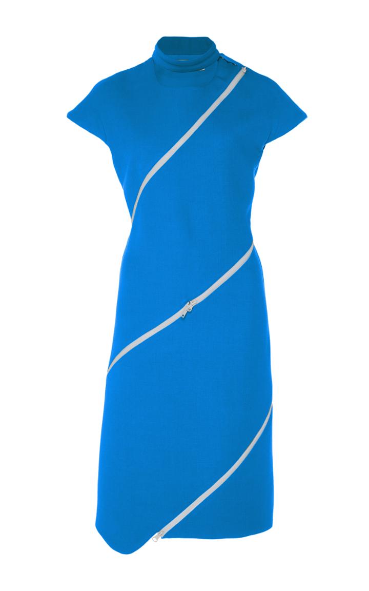 Courrges Striped Zip Dress