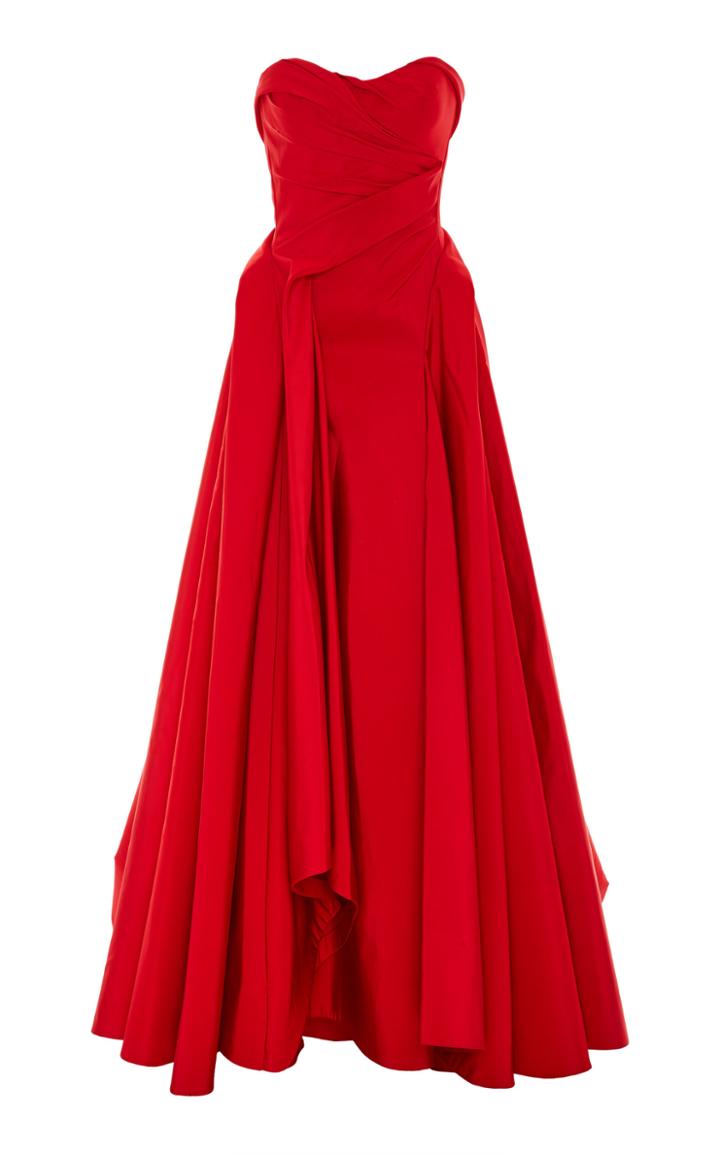 Zac Posen Strapless Silk Gown