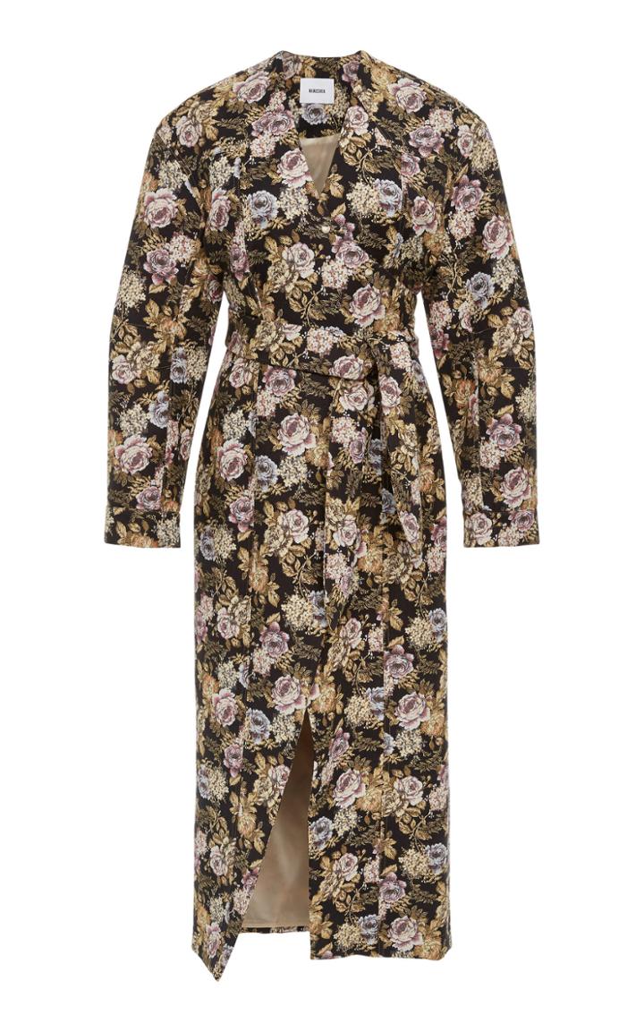 Nanushka Westie Multi Rose Wrap Dress