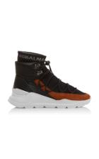 Balmain Jasper-knit And Leather High-top Sneakers