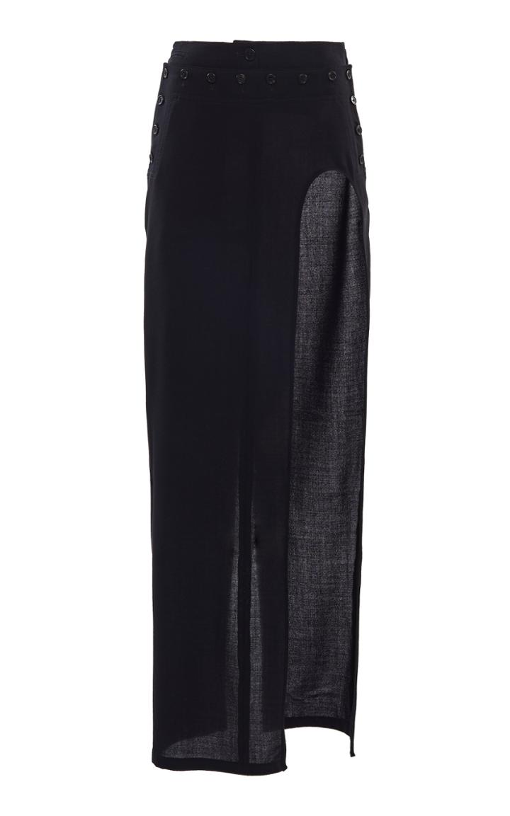 Moda Operandi Ann Demeulemeester Button-detailed Maxi Skirt Size: 36