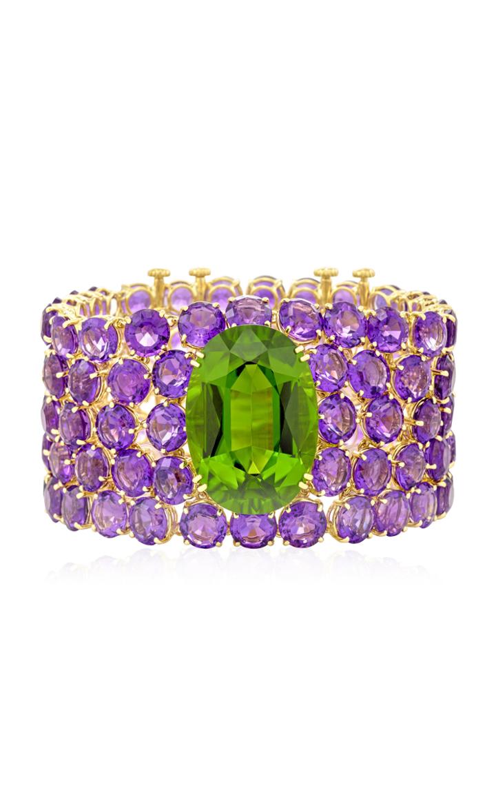 Moda Operandi Margot Mckinney One Of A Kind Peridot And Amethyst Nyc Deco Bracelet