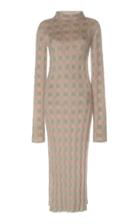 Jil Sander Checked Long Knit Mohair-blend Top