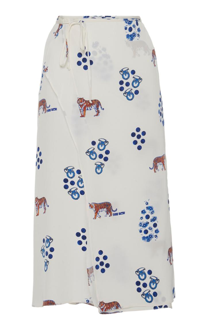 Ciao Lucia Carlotta Silk Midi Skirt