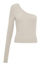 Moda Operandi Bassike Ribbed-knit Organic Cotton One-shoulder Crop Top