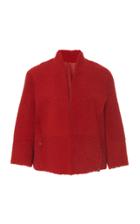 Akris Donnie Reversible Leather Shearling Jacket