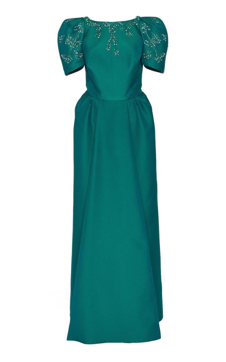 Zac Posen Embellished Satin Gown