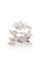 Yeprem Four-tier Wrap 18k White And Diamond Ring