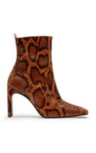 Miista Marcelle Snake-effect Leather Ankle Boots