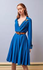 Alexandre Blanc Draped Cotton And Silk Dress